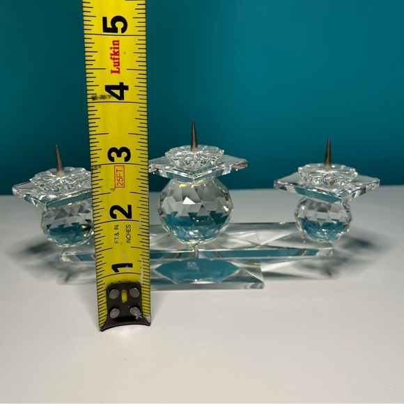 Swarovski Crystal 7600 NR115 3-Light Candle Holder Decorative Candles Retired - Picture 8 of 13